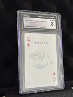 Seel POKEMON Silver Deck Poker Playing Card 1999 Japanese NM CGC 8 Four Diamonds - Image 1