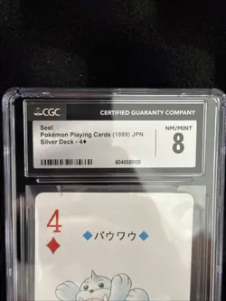 Seel POKEMON Silver Deck Poker Playing Card 1999 Japanese NM CGC 8 Four Diamonds - Image 2