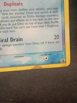 Pokemon Ditto Squirtle 64/113 2005 Delta Species, LP stain bottom right - Image 4