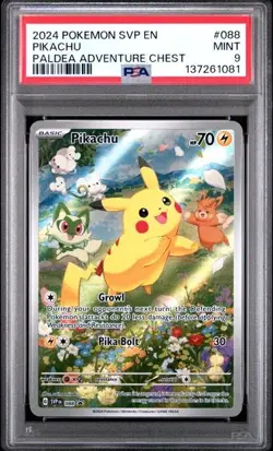 Pokemon Pikachu Paldea Adventure Chest #088 PSA 9 MINT T1 - Image 1