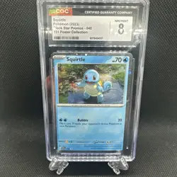 SQUIRTLE 048 151 POSTER COLLECTION BLACK STAR PROMOS POKEMON CGC 8 NM/MINT - Image 1