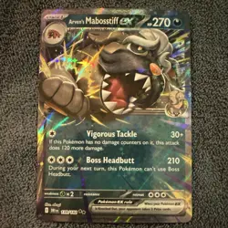 Arven's Mabosstiff ex 139/182 Pokemon TCG Destined Rivals Double Rare Holo EX NM - Image 1