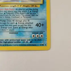 1999 Pokemon Blastoise 2/102 Base Set Unlimited Holo Vintage - Image 4