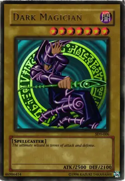 Yugioh Dark Magician SDY-006 Unlimited Edition Ultra Rare DMG - Image 1