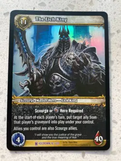 Warcraft WOW TCG Icecrown 16/220 The Lich King NM EN FOIL - Image 1