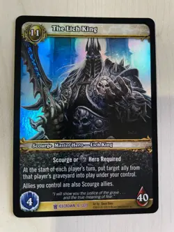 Warcraft WOW TCG Icecrown 16/220 The Lich King NM EN FOIL - Image 3