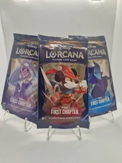 3 x THE FIRST CHAPTER Disney Lorcana Booster Packs - SEALED - UNWEIGHED - Image 1