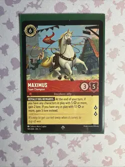 Disney Lorcana Shimmering Skies SUPER RARE Maximus Non-Foil 105/204 - Image 1