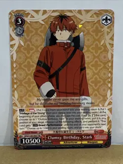 Clumsy Birthday, Stark SFN/S108-047 RR Weiss Schwarz Beyond Journey English - Image 1