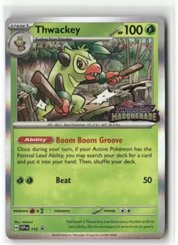 Pokemon Thwackey - (Prerelease) [Staff] Promo SV: Scarlet & Violet Promo Cards - Image 1