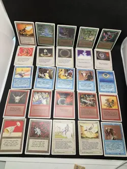 Vintage MTG Card Lot 25pc Magic The Gathering Revised White Border 90's #1 - Image 1