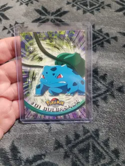 LP Bulbasaur Topps Pokemon Card 1 #01 Blue Logo TV Animation Edition Series - Image 1