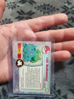 LP Bulbasaur Topps Pokemon Card 1 #01 Blue Logo TV Animation Edition Series - Image 2