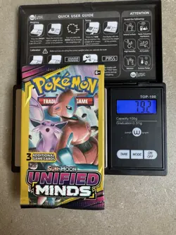 Heavy - 7.92g! Pokemon Sun & Moon Unified Minds 3 Card Mini Booster Pack - Image 1