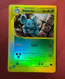 NIDORINA 83/144 Skyridge REVERSE HOLO RH E-Series / E-Reader Pokemon TCG card NM - Image 1