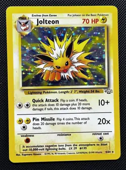 Pokemon TCG Jolteon Jungle Holo Card 4/64 - Image 1