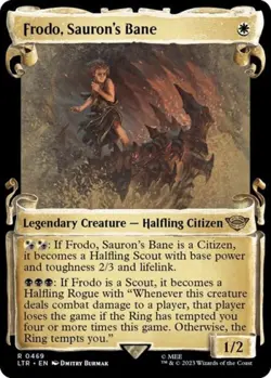 Frodo, Sauron's Bane (Showcase Scrolls) - Near Mint MTG - Image 1