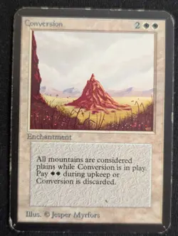 Conversion - Alpha - LP - MTG - Magic The Gathering - White - Enchant - Image 1