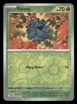 Pineco SV10: Destined Rivals #004/182 Common Reverse Holo Pokemon NM - Image 1