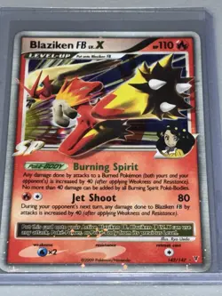 Pokemon TCG Blaziken FB LV.X Ultra Rare Holo Card 142/147 Supreme Victors - Image 1