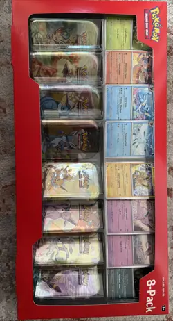 Pokemon TCG: Prismatic Evolutions 8 Mini-Tins Promos Costco - Image 1