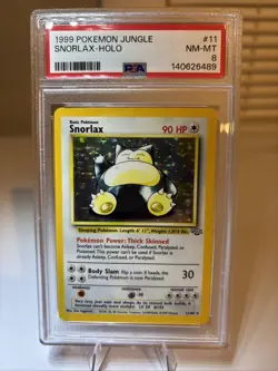 1999 TCG Pokemon Jungle Snorlax Holo Card #11/64 Base Set PSA 8 - Image 1