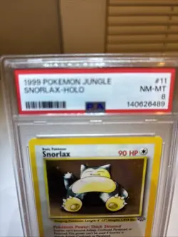 1999 TCG Pokemon Jungle Snorlax Holo Card #11/64 Base Set PSA 8 - Image 5