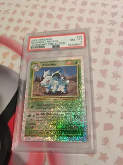 2002 Pokemon Legendary Collection #55 /110 NIDORINA - REVERSE FOIL PSA 8 - Image 2