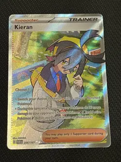 Pokemon TCG Twilight Masquerade 206/167 Kieran Ultra Rare Full Art - NM - Image 1