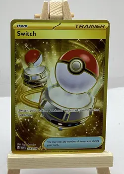 Pokemon Switch 206/165 Sv: Scarlet & Violet 151 Gold Secret Rare Full Art Holo - Image 1