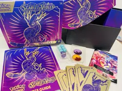 Pokemon Scarlet And Violet EMPTY Elite Trainer Box, Guide, Dice, Coins, Dividers - Image 1