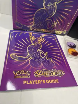 Pokemon Scarlet And Violet EMPTY Elite Trainer Box, Guide, Dice, Coins, Dividers - Image 5