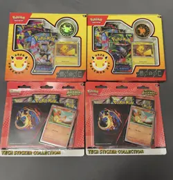 Factory Sealed Pokemon Lot – 2 Pokemon Day + 2 Charmander Sticker Collection - Image 1