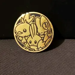 POKEMON TORCHIC MUDKIP TREECKO GOLD HOLO COIN - Image 1