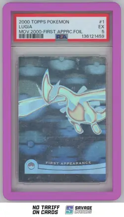 2000 Topps Pokemon Movie 2000 First Appearance Foil Lugia PSA 5 #1 - Image 1