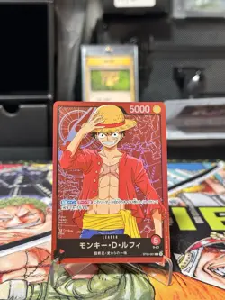 One Piece - Monkey D. Luffy ST01-001 L - Start Deck Family Deck X4 Private - Image 1
