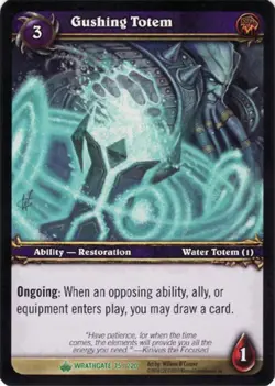 Moderate Play WoW TCG Gushing Totem Wrathgate World of Warcraft - Image 1
