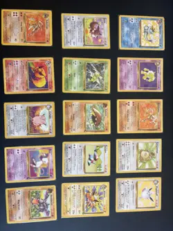 Pokemon 15 Card Lot Rare Jungle, Fossil + Mew Eevee Scyther Kabuto Jolteon - Image 1