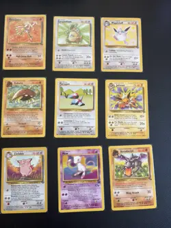 Pokemon 15 Card Lot Rare Jungle, Fossil + Mew Eevee Scyther Kabuto Jolteon - Image 5