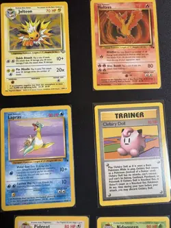Pokemon 9 Card Lot Rare Jungle, Fossil + Holo Jolteon, Articuno, Snorlax Rare - Image 4