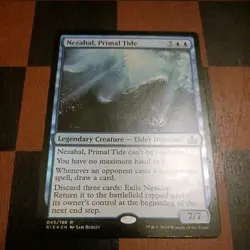 Mtg Nezahal, Primal Tide FOIL LP Rivals of Ixalan Magic the Gathering Card - Image 1