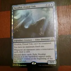 Mtg Nezahal, Primal Tide FOIL LP Rivals of Ixalan Magic the Gathering Card - Image 3