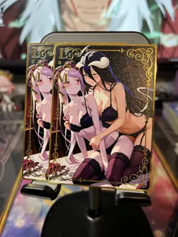 Goddess Story Metal Card Rare Anime Waifu Overlord Albedo - Image 2
