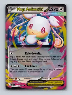 Mega Audino ex 172 2026 Pokemon Ascended Heroes Double Rare Card NM+ - Image 1