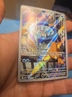 Pokemon TCG Squirtle Stellar Crown Illustration Card 148/142 Near Mint - Image 2