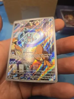 Pokemon TCG Squirtle Stellar Crown Illustration Card 148/142 Near Mint - Image 4