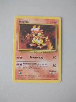 Pokemon [GERMAN] Magmar 36/102 Base Set Card 1999 - Image 3