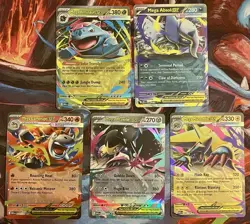 Pokemon EX Lot Mega Evolution Set Double Rare Holo 5 Cards Absol Mawile NM - Image 1
