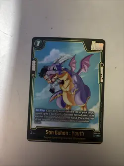 Son Gohan Youth FB08-056 Alternate Art Saiyan's Pride Dragon Ball English Card F - Image 1