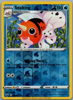 Pokemon - Seaking - 047/202 - Reverse Holo - Sword & Shield - NM/M - Image 1